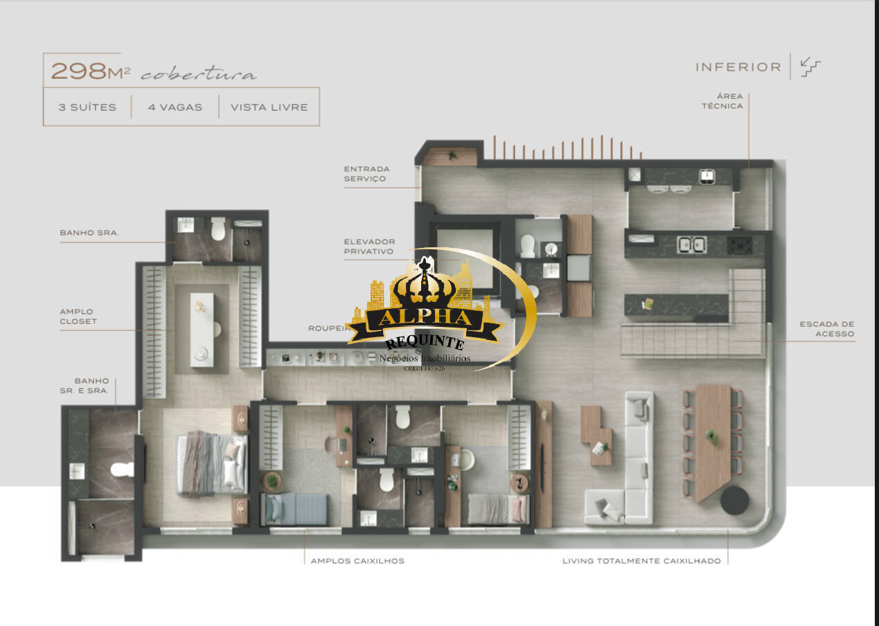 Cobertura, 3 quartos, 553 m² - Foto 2