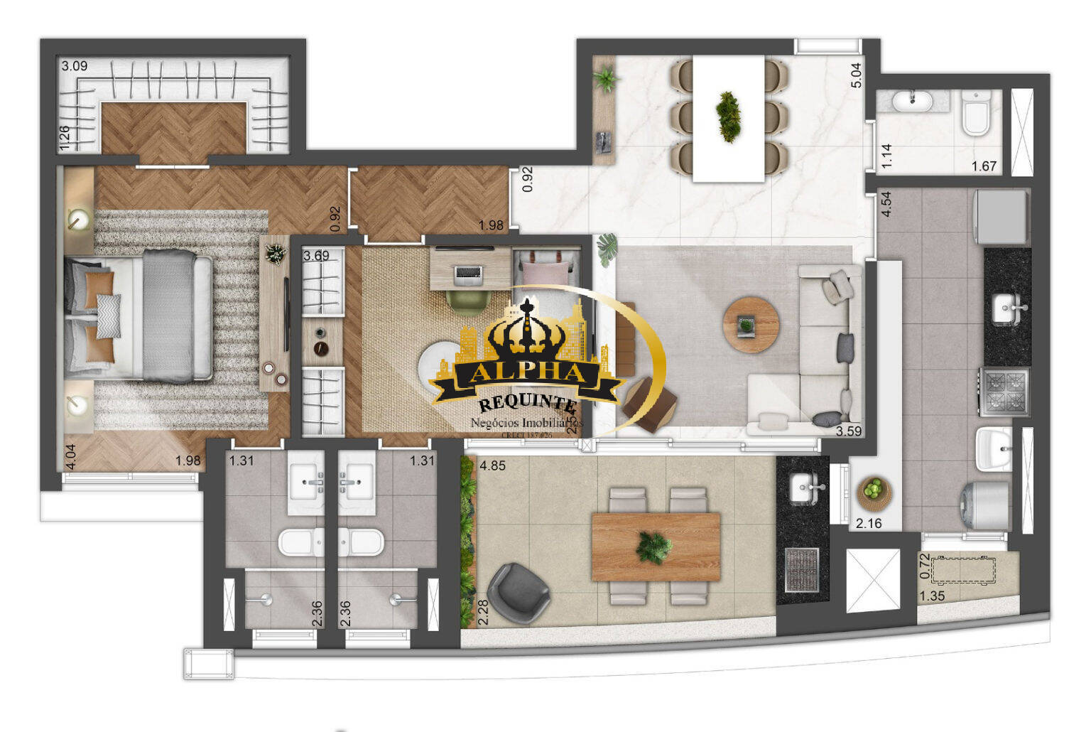 Apartamento, 2 quartos, 95 m² - Foto 23